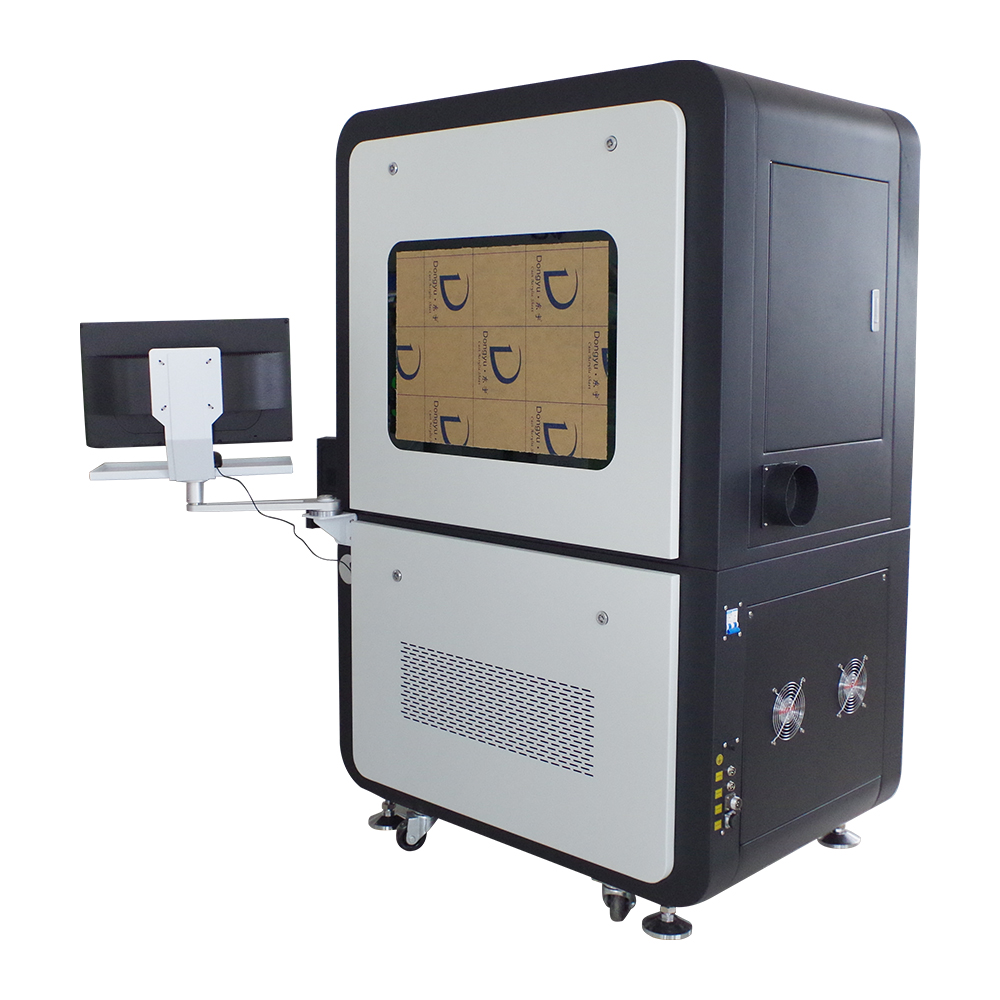آلة وسم ألياف الليزر 20W 30W JPT MOPA للطباعة الملونة على معدن الألمنيوم المقاوم للصدأ