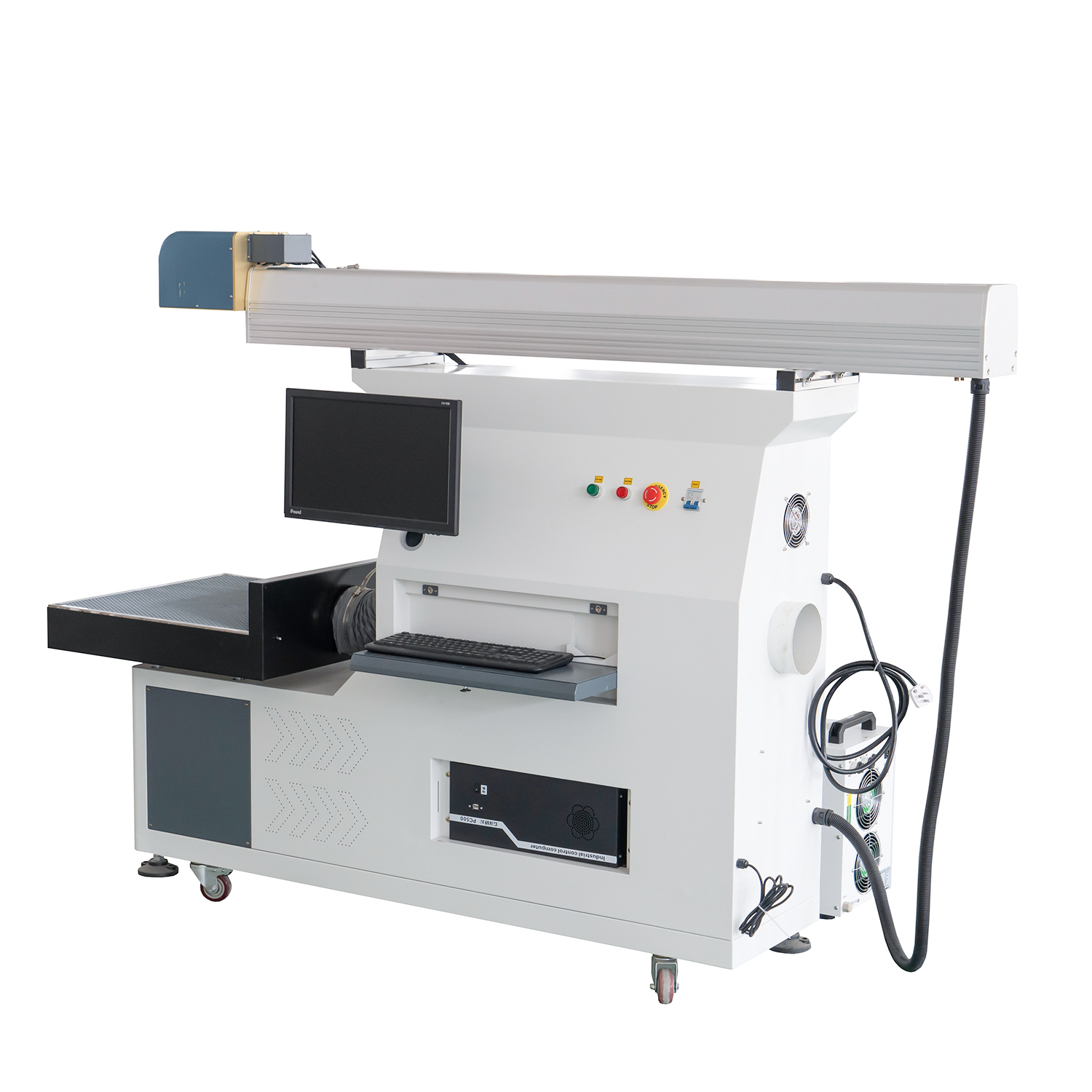 تنسيق كبير حجم 600x600mm أنبوب زجاجي CO2 100W Galvo Laser Cutter Marker Engraver لفيلم عاكس