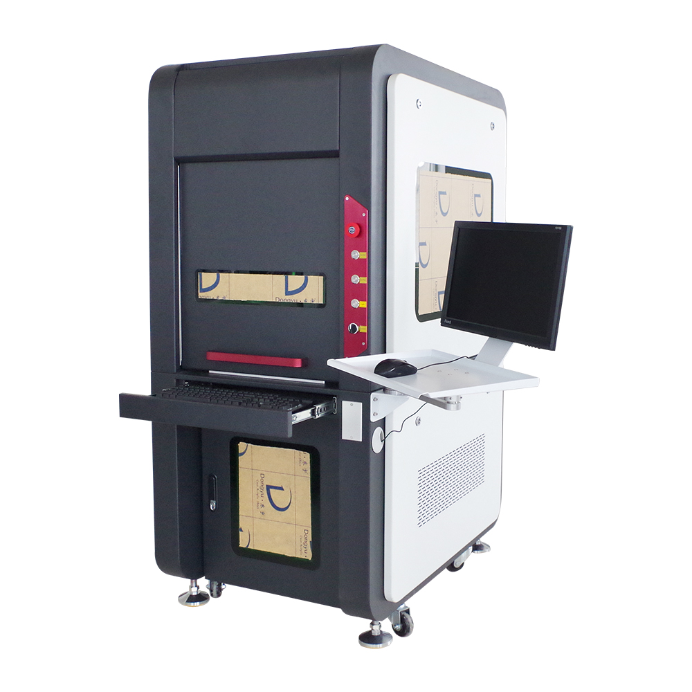 آلة وسم ألياف الليزر 20W 30W JPT MOPA للطباعة الملونة على معدن الألمنيوم المقاوم للصدأ