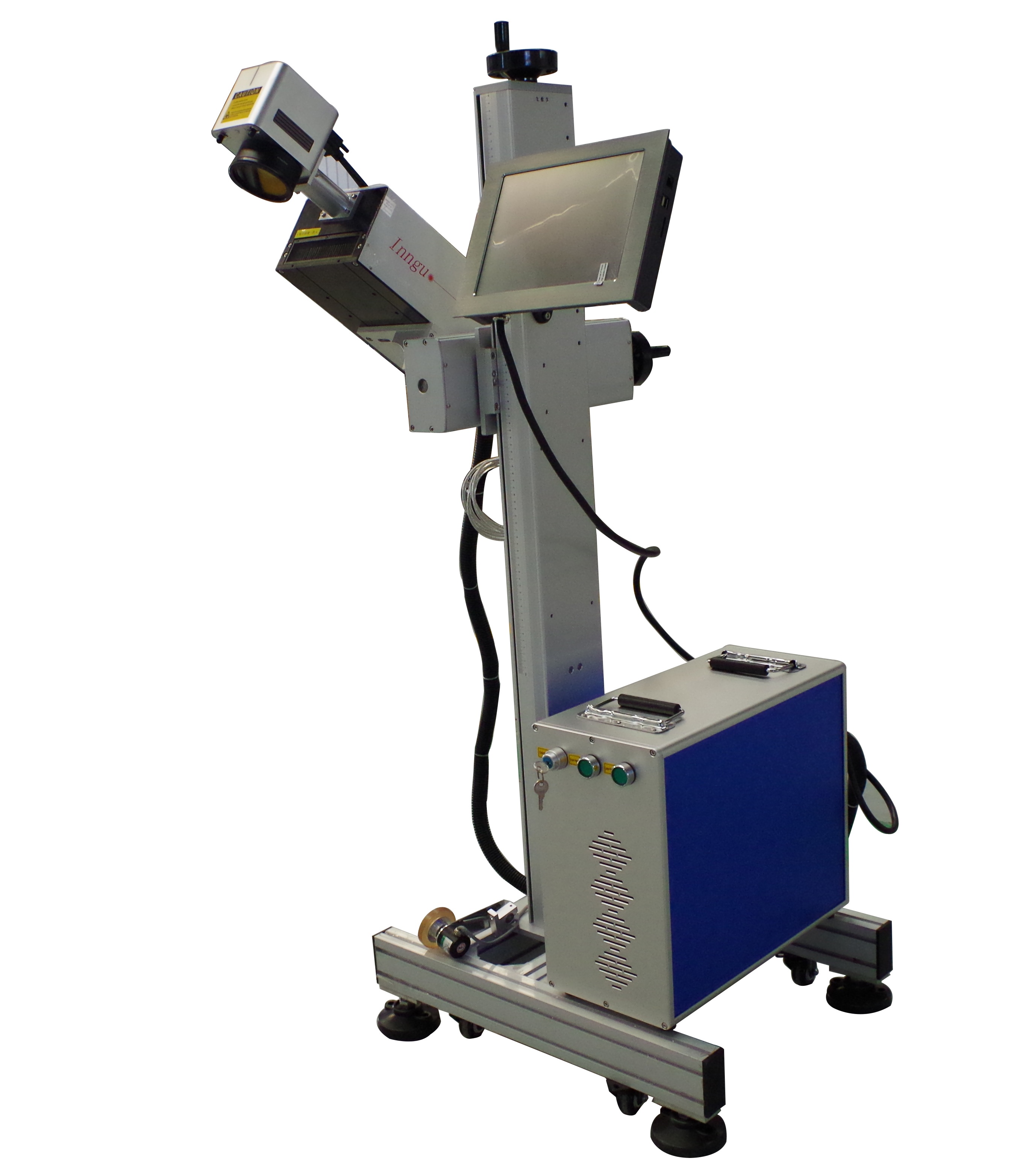 ماكينة وسم طابعة الليزر UV بقدرة 3 وات 5 وات لتمييز تغليف المواد الغذائية PET PP ، Qr Code Bar Code Laser Marker